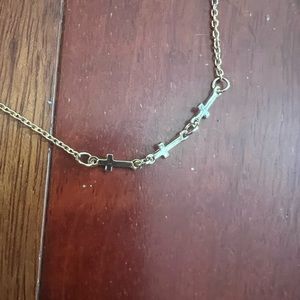 Forever 21 Gold Cross Necklace